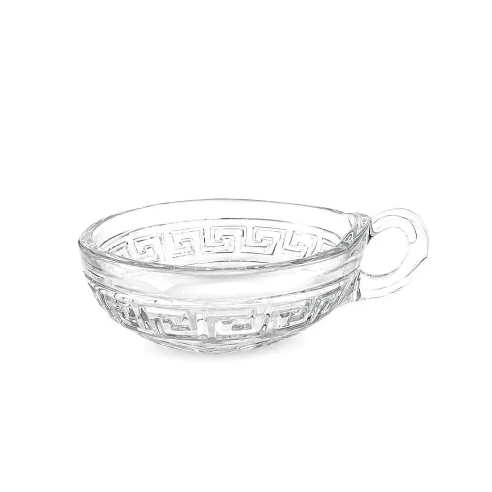 Rare Heisey GREEK KEY-CLEAR Open Jam/Jelly Dish with Handle(s) 2‎ Available